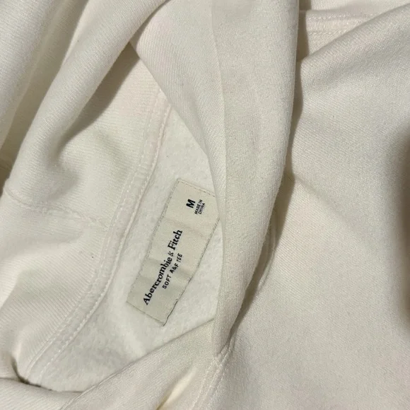 Abercrombie & Fitch Cream Hoodie with Red Heart - Picture 4 of 5